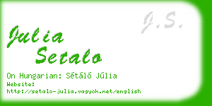 julia setalo business card